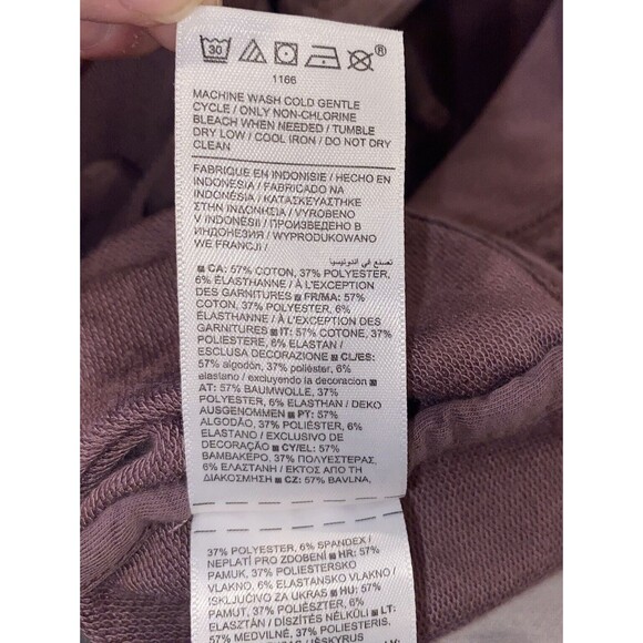 Athleta Top Women’s Size XL Purple Retroterry Wrap Comfy Long Sleeve Tie *read* - Picture 10 of 12